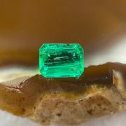 Natural Colombia Vivid Green Emerald (Beryl) Cut-Cornered Rectangular Step cut 0.48ct 5.6 by 4.2 by 2.6mm - Huangs Jadeite and Jewelry Pte Ltd