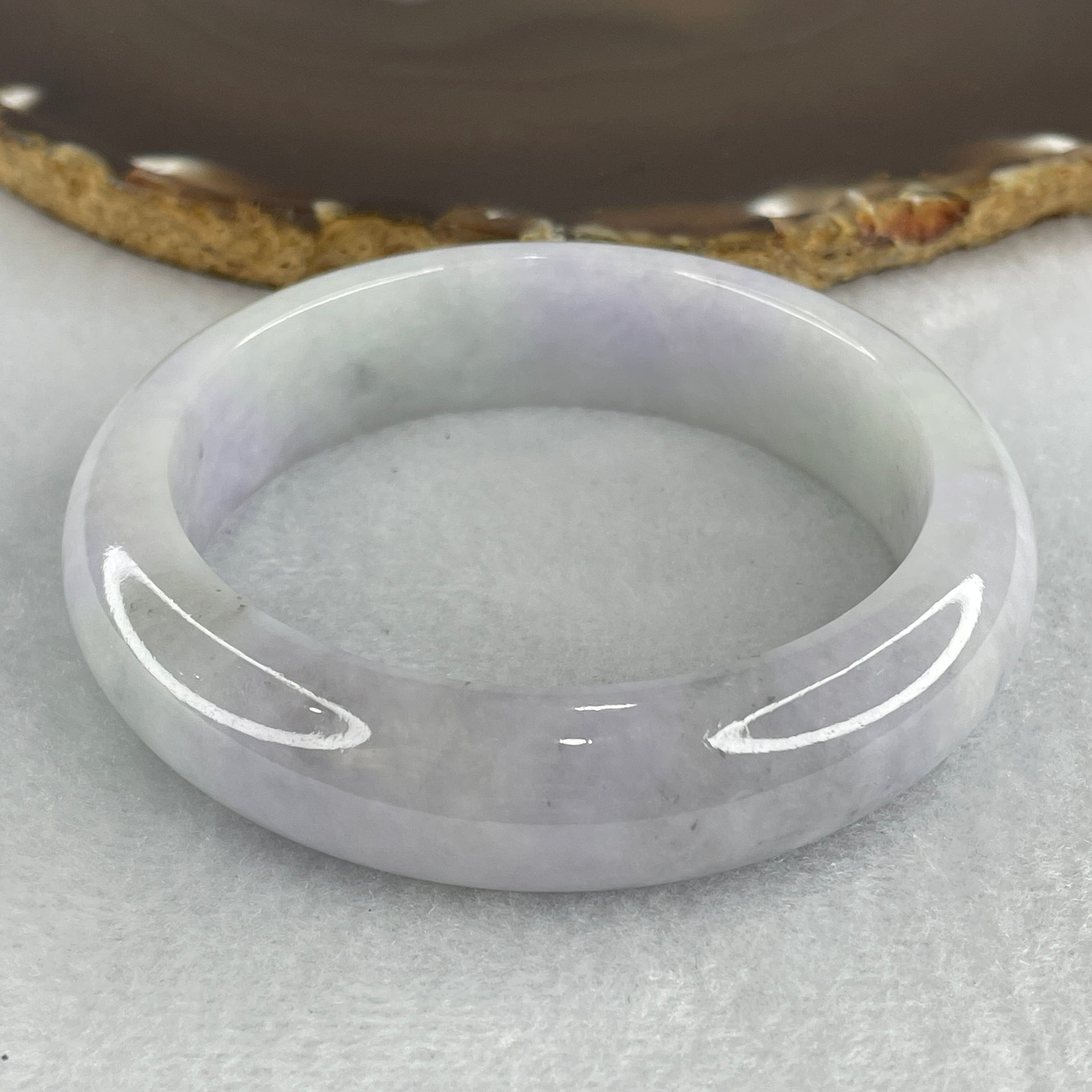 Certified-Natural-Type-A-Light-Lavender-with-Green-Patches-Jadeite-Bangle-78.913g-Internal-Diameter-57.4mm-15.7-by-9.1mm-(Close-to-Perfect)