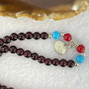 Natural Dark Red Blood Amber Beads Necklace 天然血珀项链 27.79g 54cm 6.4mm 80 Beads - Huangs Jadeite and Jewelry Pte Ltd