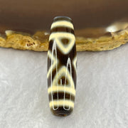 Natural Powerful Tibetan Old Oily Agate 2-Eye Vajra Dzi Bead Heavenly Master (Tian Zhu) 二眼天珠 7.26g 38.6 by 11.1mm - Huangs Jadeite and Jewelry Pte Ltd