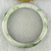 Type A Green Lavender and Moss Green Piao Hua Jadeite Bangle Internal Diameter 55.8mm 60.42g 14.5 by 8.0mm (Very Slight External Rough + Internal Line) - Huangs Jadeite and Jewelry Pte Ltd