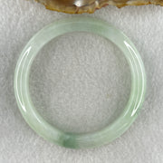 Natural Type A Jelly Full Light Green with Blueish Green Piao Hua Flora Jadeite Bangle 36.05g Inner Diameter 52.1mm 9.8 by 8.8mm (Very Slight Internal Lines) - Huangs Jadeite and Jewelry Pte Ltd