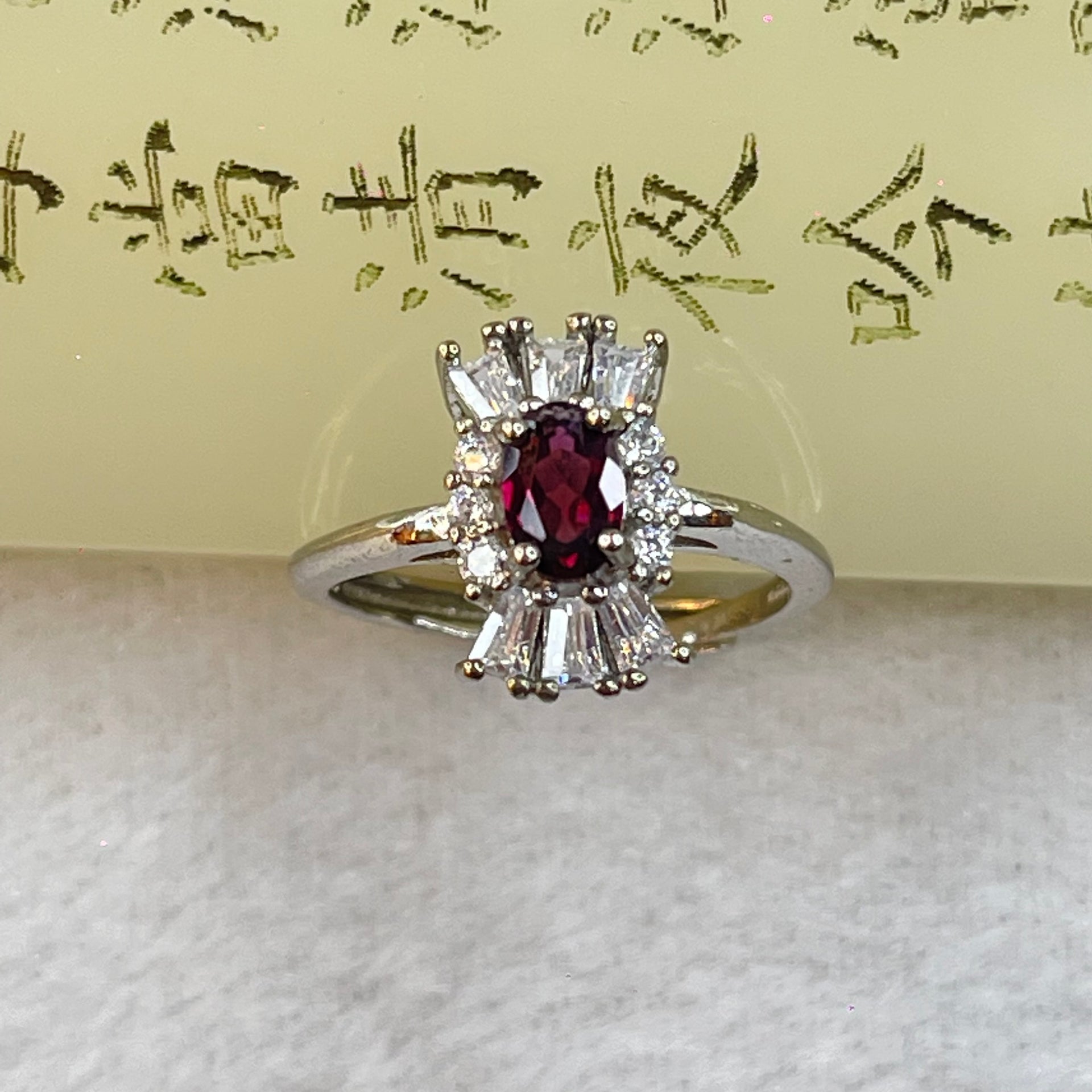 Natural Ruby in S925 Sliver Ring (Adjustable Size) 2.53g 5.8 by 4.4 by 2.8mm - Huangs Jadeite and Jewelry Pte Ltd