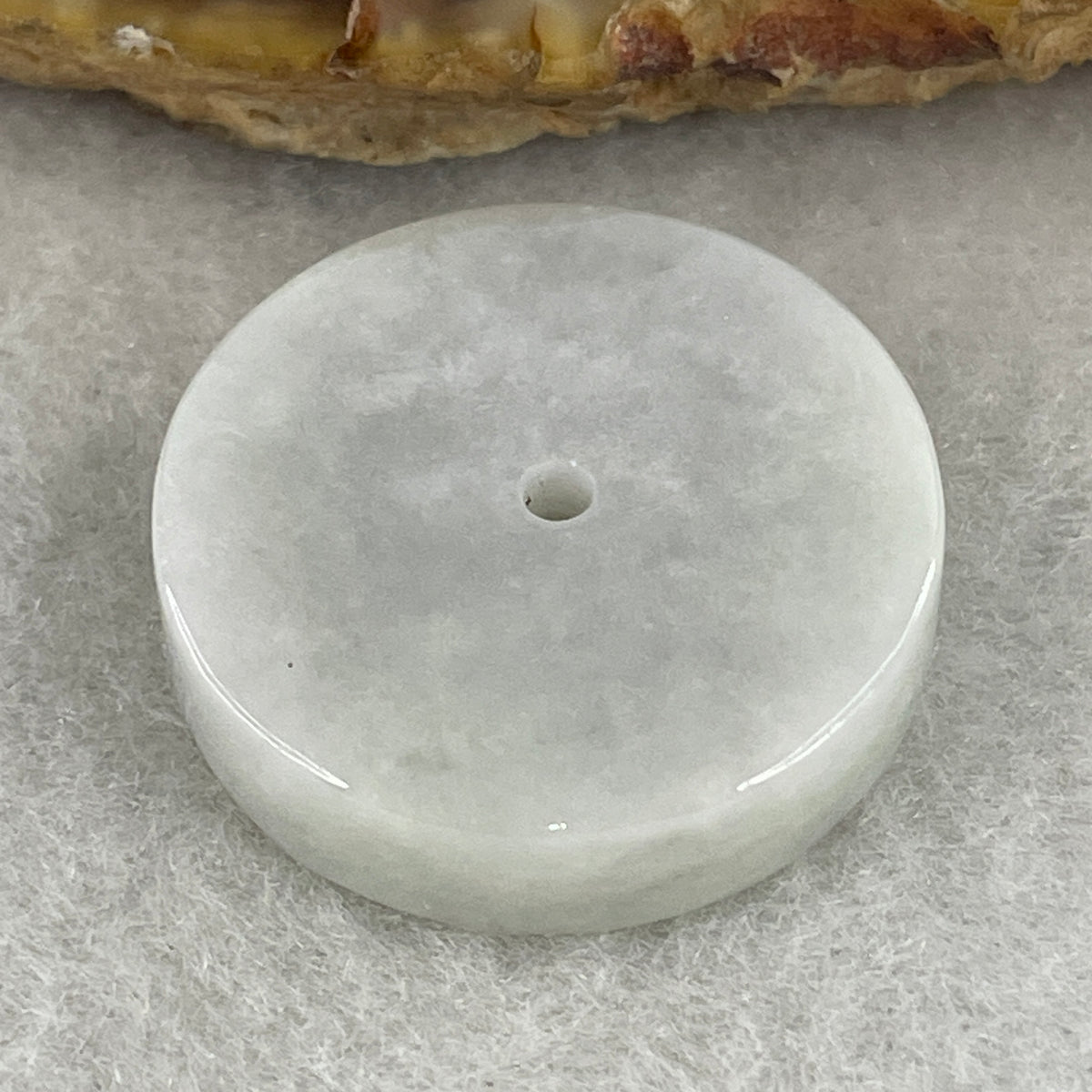 Natural Type A Light Green & Faint Lavender Jadeite Ping An Kou Pendant | 24.7mm Spring & Violet Dual-Color Jade Peace Disc Talisman (9.85g | 24.7 x 6.2mm) - Huangs Jadeite and Jewelry Pte Ltd