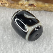 Natural Powerful Tibetan Old Oily Green Tara Dzi Bead Heavenly Master (Tian Zhu) 绿度母天珠 4.86g 17.3 by 13.1mm - Huangs Jadeite and Jewelry Pte Ltd