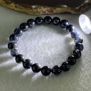 Good Grade Natural Devils Blue Beryl Aquamarine Beads Bracelet 18.41g 15cm 8.8mm 22 Beads - Huangs Jadeite and Jewelry Pte Ltd