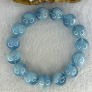 Natural Aquamarine Beads Bracelet 61.09g 18.5cm 14.8mm 15 Beads - Huangs Jadeite and Jewelry Pte Ltd