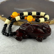 Natural African Rosewood Pixiu Handplay 天然非洲紫檀貔貅手把件 54.65g 64.2 by 27.3 by 43.0mm - Huangs Jadeite and Jewelry Pte Ltd
