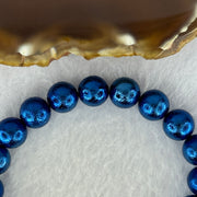 Natural Meteorite Bule Color Beads Bracelet 88.65g 17.5cm 10.3mm 20 Beads - Huangs Jadeite and Jewelry Pte Ltd