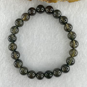 Very Good Natural Green Tourmaline Crystal Beads Bracelet 13.38g 13.5cm 7.2mm 23Beads - Huangs Jadeite and Jewelry Pte Ltd