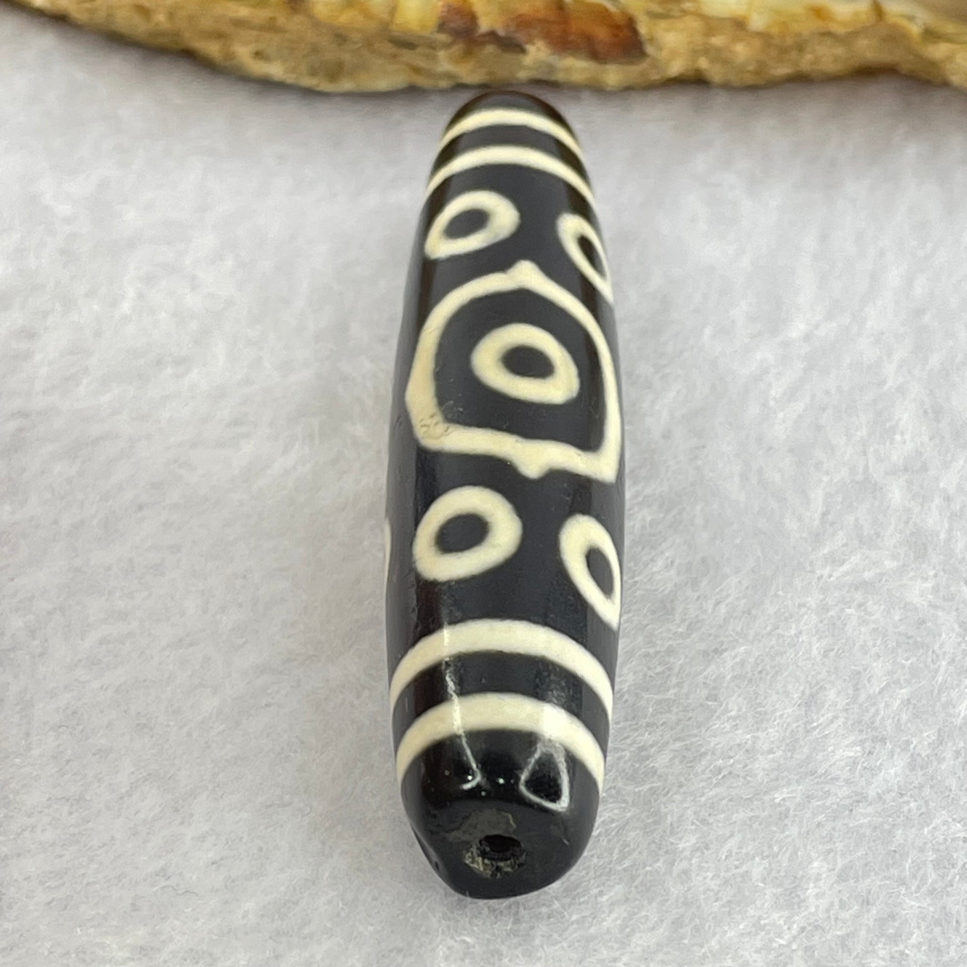 Natural Powerful Tibetan Old Oily Agate 11 Eyes Dzi Bead Heavenly Master (Tian Zhu) 十一眼天诛 15.10g 58.0 by 13.0mm - Huangs Jadeite and Jewelry Pte Ltd