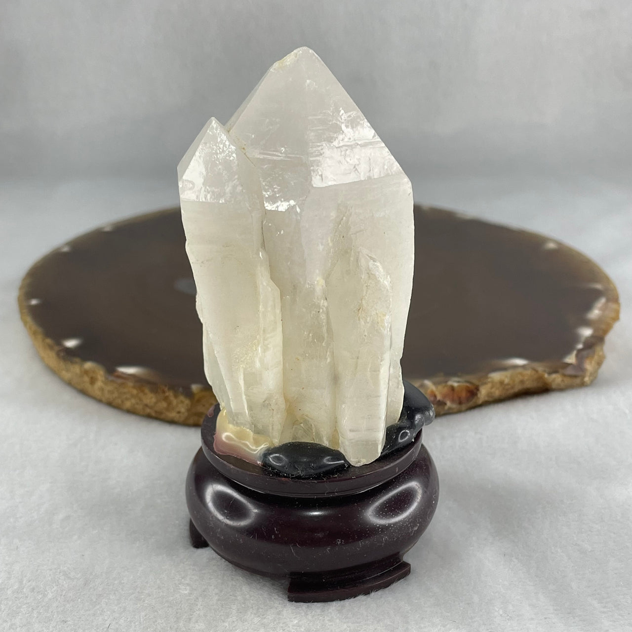 Natural Milky White Quartz Display 161.06g 47.7 by 47.7 by 90.9mm - Huangs Jadeite and Jewelry Pte Ltd