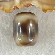 Natural Powerful Tibetan Old Oily Agate 3 Eyes Dzi Bead Heavenly Master (Tian Zhu) 三眼天诛 2.30g 13.7 by 10.2mm - Huangs Jadeite and Jewelry Pte Ltd