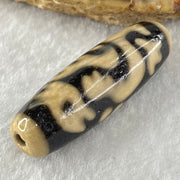 Natural Powerful Tibetan Old Oily Agate Vermilion Bird Fire Element Dzi Bead Heavenly Master (Tian Zhu) 朱雀天珠 8.98g 38.4 by 12.4mm - Huangs Jadeite and Jewelry Pte Ltd