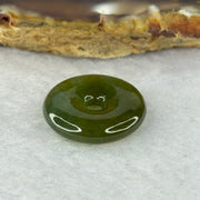 Type A Yellow Green Jadeite Ping An Kou Donut Pendant 2.90g 18.1 by 4.4mm - Huangs Jadeite and Jewelry Pte Ltd