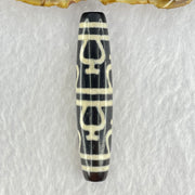 Natural Powerful Tibetan Old Oily Agate 8 Nectar Vessel Dzi Bead Heavenly Master (Tian Zhu) 花蜜容器眼天珠 14.95g 58.9 by 12.7mm - Huangs Jadeite and Jewelry Pte Ltd