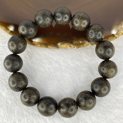 Natural Old Wild Indonesia Agarwood Beads Bracelet (Sinking Type) 天然老野生印尼沉香珠手链 22.64g 13.8 mm 15 Beads - Huangs Jadeite and Jewelry Pte Ltd