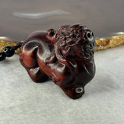 Natural African Rosewood Pixiu Handplay 天然非洲紫檀貔貅手把件 57.66g 64.1 by 27.4 by 43.4mm - Huangs Jadeite and Jewelry Pte Ltd