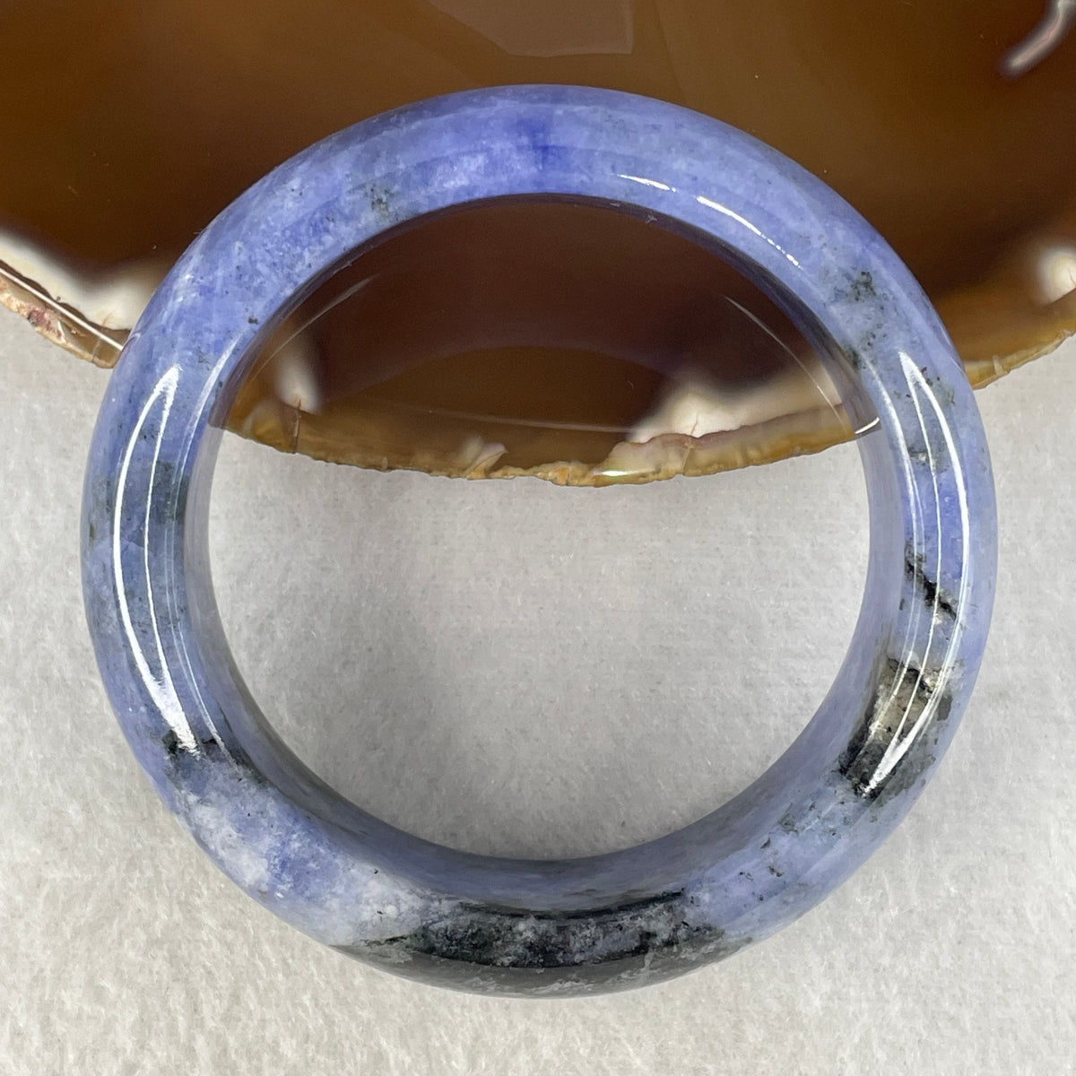 Natural Blue Sodalite Bangle | (69.76g | 54.5mm Inner Diameter | 21.1x9.5mm | Slight Internal Line | Synergy, Strategic Clarity, Emotional Stability & Wisdom Magnet)