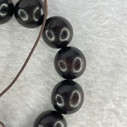 Natural India Zitan Sandalwood 小叶字檀木 Beads Bracelet Sinking Type 28.33g 14.8 mm 15 Beads - Huangs Jadeite and Jewelry Pte Ltd