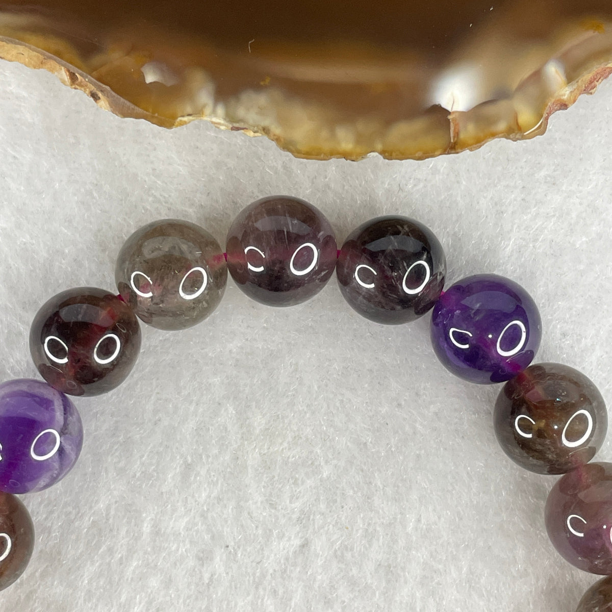 Natural Super 7 Bead Bracelet | Melody Stone Sacred Seven Energy Strand (29.26g | 16.5cm Wrist | 10.4mm | 20 Beads | Full Spectrum 7-Chakra Harmonizer, Intuition Amplifier, Vitality Shield & Wealth Magnet)