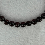 Natural Dark Red Blood Amber Beads Bracelet 天然血珀手链 5.68g 16cm 6.3mm 28 Beads - Huangs Jadeite and Jewelry Pte Ltd