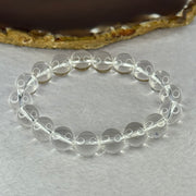 Natural Clear Quartz Bracelet 天然白水晶手链 28.91g 16cm 10.6mm 18 Beads - Huangs Jadeite and Jewelry Pte Ltd