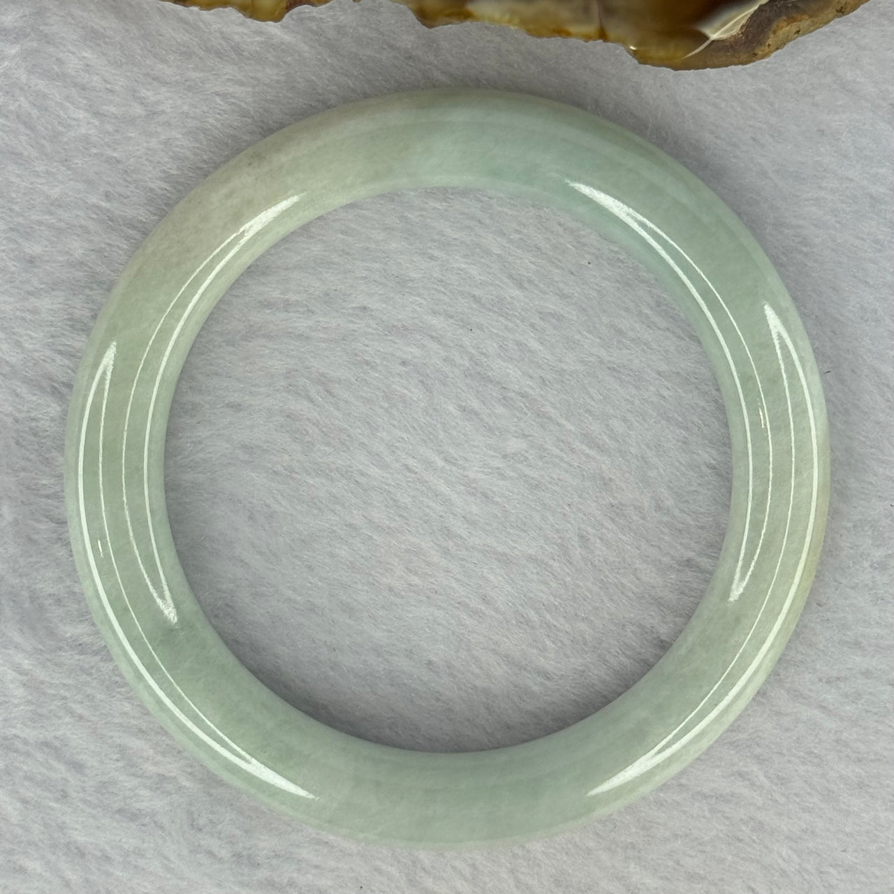 Type A Sky Blue Jadeite Bangle 36.84g Internal Diameter 51.0mm  8.5 by 9.1mm (Slight Internal Line) - Huangs Jadeite and Jewelry Pte Ltd