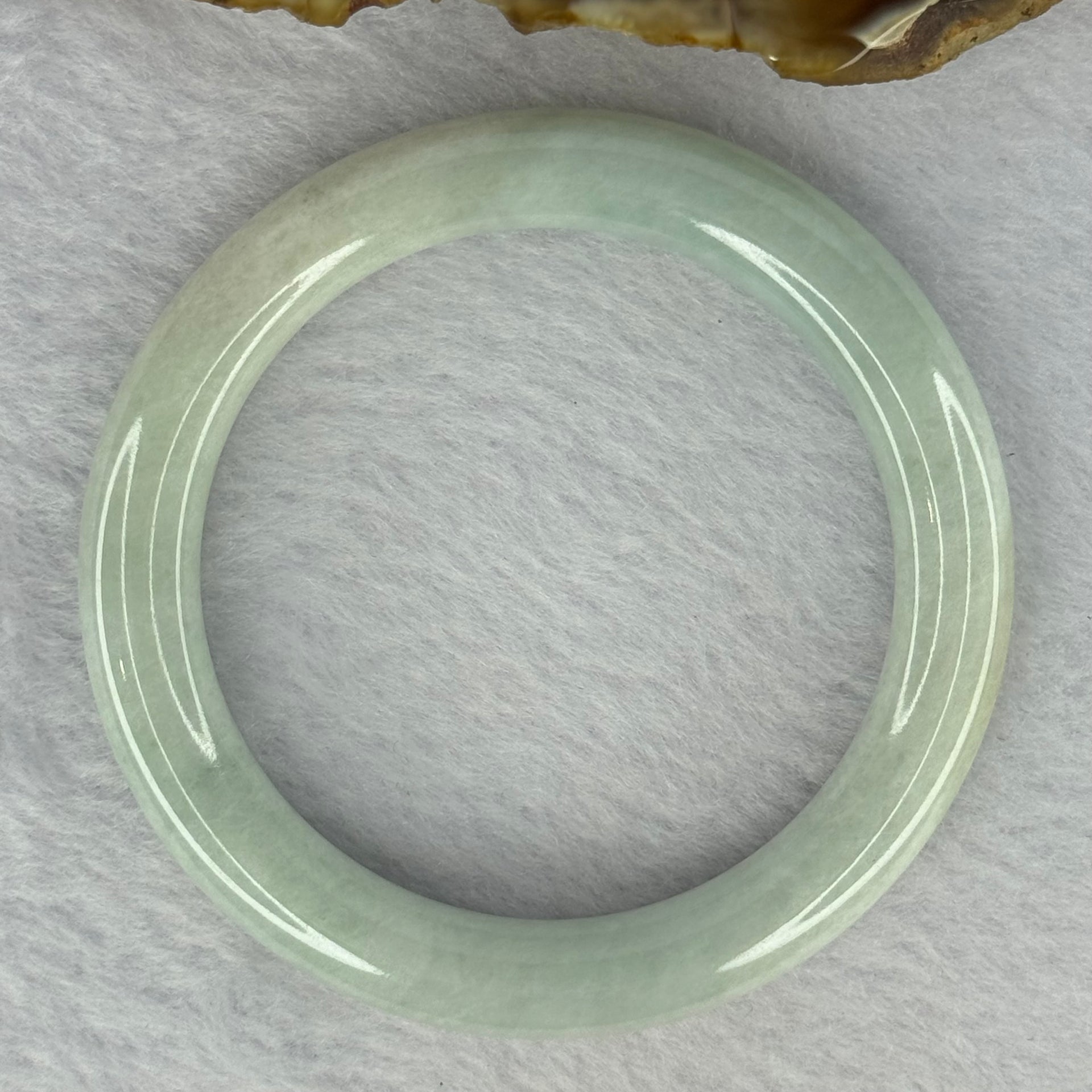 Type A Sky Blue Jadeite Bangle 36.84g Internal Diameter 51.0mm  8.5 by 9.1mm (Slight Internal Line) - Huangs Jadeite and Jewelry Pte Ltd