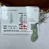 Type A Green Jadeite Flower Pendent in S925 Sliver Chain Necklace 6.29g 38.0 by 15.4 by 6.6mm - Huangs Jadeite and Jewelry Pte Ltd