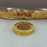 (Pre-Love) Imperial Harvest Type A Yellow Jadeite in 750 18K Yellow Gold 3.35g 17.7 by 3.8mm - Huangs Jadeite and Jewelry Pte Ltd