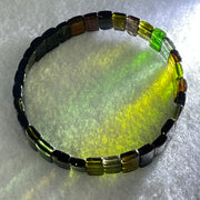 Very Good Grade Tourmaline Shou Pai Bracelet 13.94g 17cm 9.9 by 6.2mm 32pcs - Huangs Jadeite and Jewelry Pte Ltd