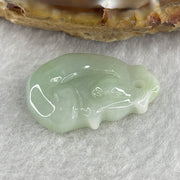 Natural Type A Green Jadeite Ruyi Pendant Charm 4.73g 25.5 by 18.3 by 5.9mm - Huangs Jadeite and Jewelry Pte Ltd