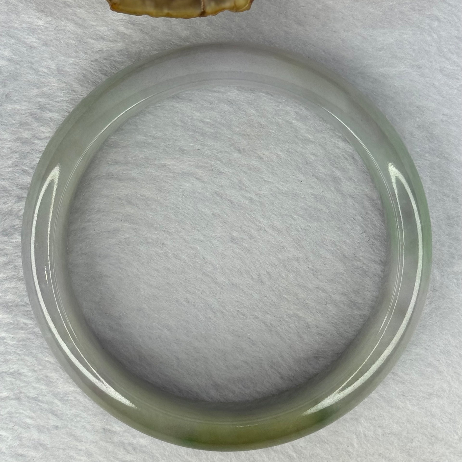 Type A Lavender with Green and Yellow Patches Jadeite Bangle Internal Diameter 59.0mm 67.00g 15.3 by 8.4mm (Close to Perfect) - Huangs Jadeite and Jewelry Pte Ltd