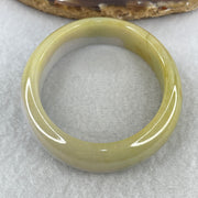 Natural Type A Yellowish & Lavender Jadeite Oval Bangle | (44.23g | 54.9mm Inner Diameter | 12.9mm x 7.4mm | Very Very Slight External Line | Synergy, "Zi Qi Dong Lai" Noble Benefactor Magnet & Feng Shui Abundance Anchor) - Huangs Jadeite and Jewelry Pte Ltd