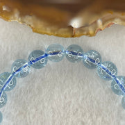 Above Average Natural Blue Topaz Beads Bracelet 20.43g 16cm 7.7mm 25 Beads - Huangs Jadeite and Jewelry Pte Ltd