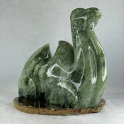 Natural Green Serpentine Camel Display 2,325.5g 189.0 by 75.0 by 155.0mm - Huangs Jadeite and Jewelry Pte Ltd