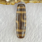 Natural Powerful Tibetan Old Oily Agate Double Nectar Vessel Dzi Bead Heavenly Master (Tian Zhu) 花蜜容器眼天珠 7.93g 38.3 by 11.6mm - Huangs Jadeite and Jewelry Pte Ltd