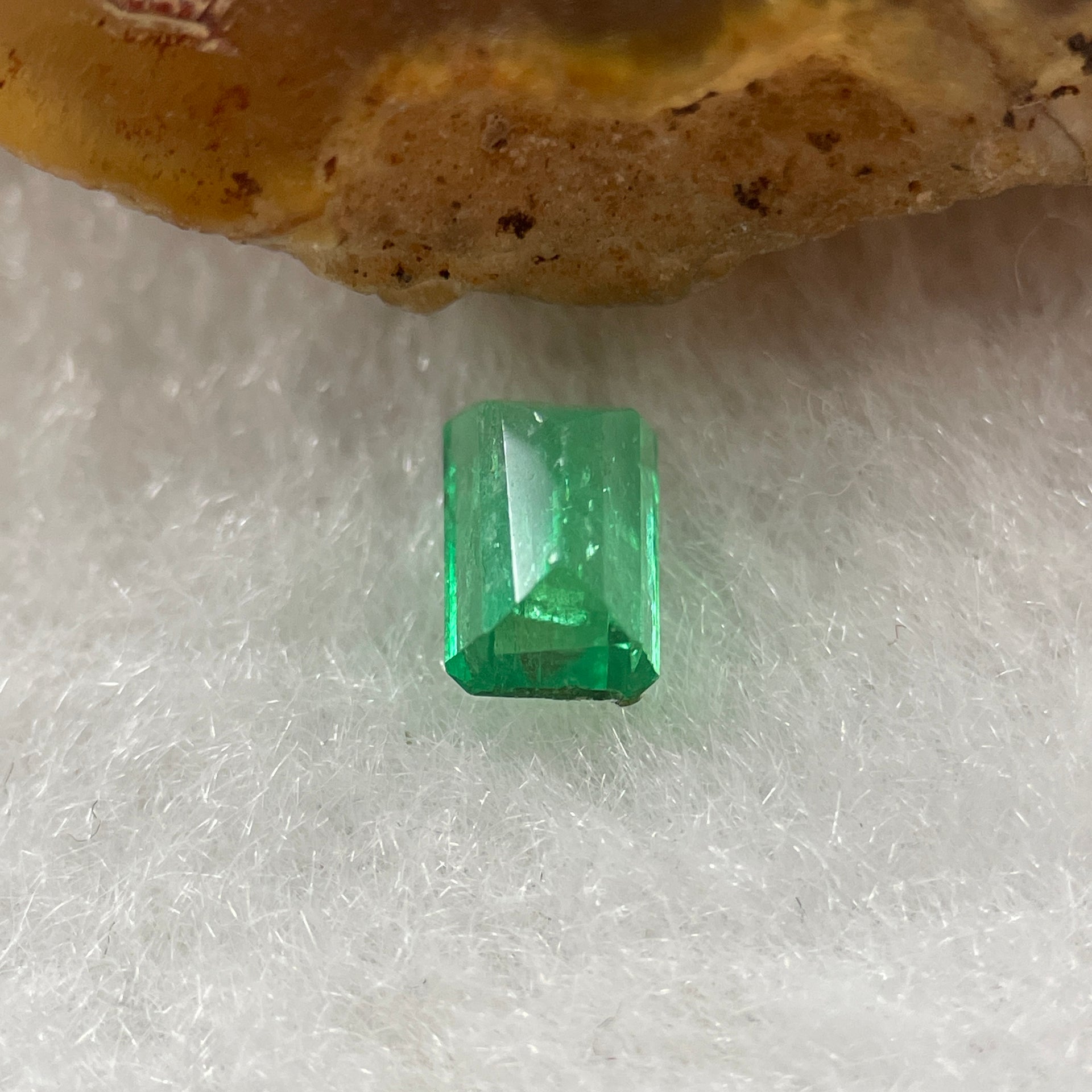 Natural Colombia Green Emerald (Beryl) Cut-Cornered Rectangular step cut 0.50ct 5.5 by 3.7 by 3.2mm - Huangs Jadeite and Jewelry Pte Ltd