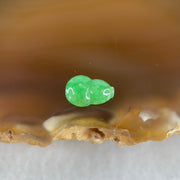 Type A Old Mine Spicy Green Jadeite Hulu Charm Stone For Setting 0.21g 8.5 by 5.5 by 2.2mm - Huangs Jadeite and Jewelry Pte Ltd