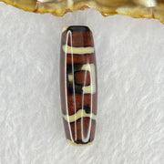 Natural Powerful Tibetan Old Oily Agate Sky Door Serenity 1 Eye Dzi Bead Heavenly Master (Tian Zhu) 一眼天诛 8.65g 37.7 by 12.0mm - Huangs Jadeite and Jewelry Pte Ltd