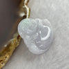 Type A Lavender Green Jadeite Milo Buddha 5.39g 26.2 by 23.5 by 5.8mm - Huangs Jadeite and Jewelry Pte Ltd