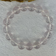 Natural Rose Quartz Beads Bracelet 天然玫瑰石英珠手链 48.45g 18.5cm 12.9mm 17 Beads - Huangs Jadeite and Jewelry Pte Ltd