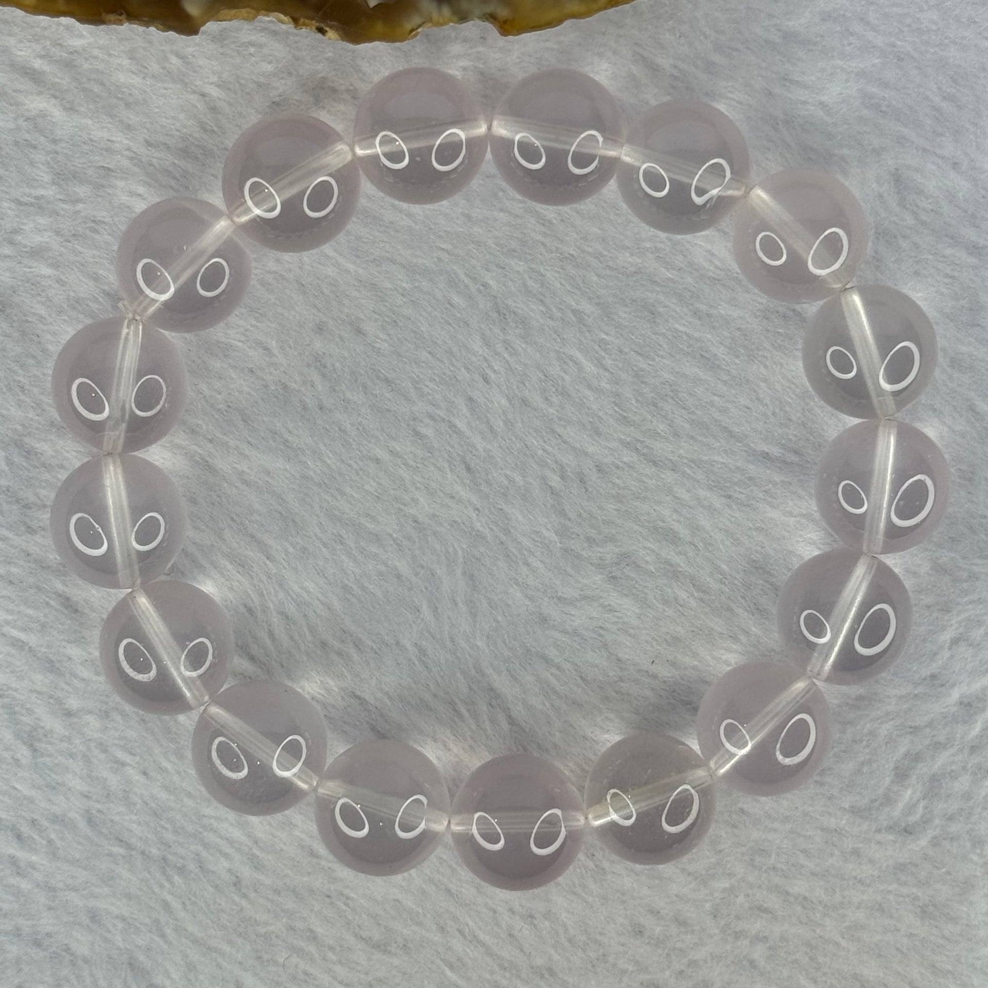 Natural Rose Quartz Beads Bracelet 天然玫瑰石英珠手链 48.45g 18.5cm 12.9mm 17 Beads - Huangs Jadeite and Jewelry Pte Ltd