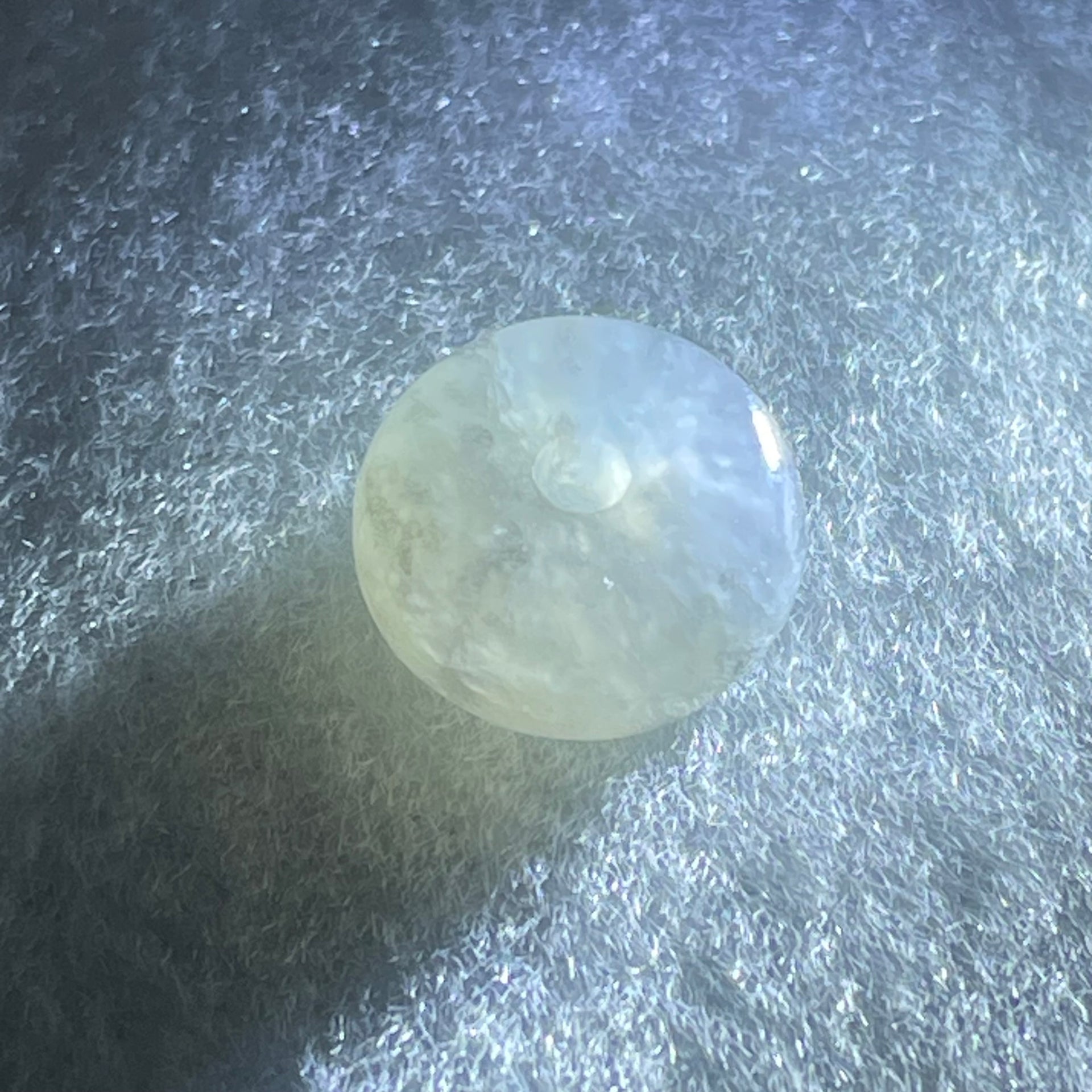 Type A Semi Icy Wuji Grey Jadeite Ping An Kou Charm/Pendant 2.86g 14.1 by 6.7mm - Huangs Jadeite and Jewelry Pte Ltd