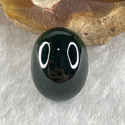 Type A Translucent Black Omphacite Jadeite Oval Cabouchon Stone For Setting 0.84g 11.2 by 8.6 by 4.6mm - Huangs Jadeite and Jewelry Pte Ltd