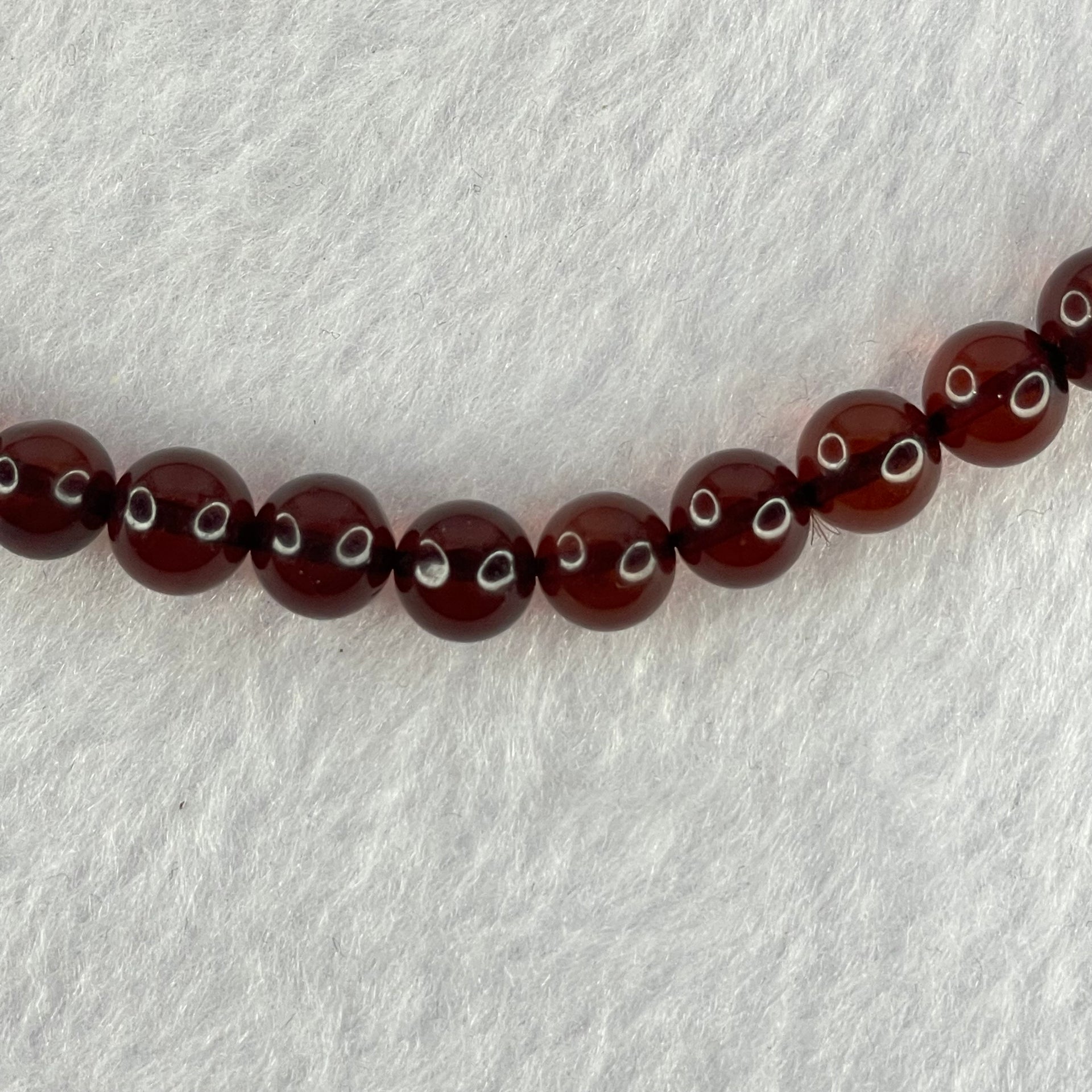 Natural Mixed Color Amber Beads Elastic Necklaces 6.71g 58cm 4.9mm 117 Beads - Huangs Jadeite and Jewelry Pte Ltd