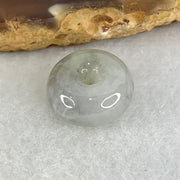 Type A Icy Wuji Grey Jadeite Ping An Kou Donut Charm Pendant 2.77g 13.8 by 7.0mm - Huangs Jadeite and Jewelry Pte Ltd