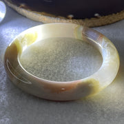 Natural Pink with Blue Flower Agate Bangle Set 114.67g Inner Diameter 55.5mm 10.6 by 11.0mm (Close to Perfect) - Huangs Jadeite and Jewelry Pte Ltd
