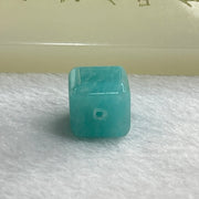 Blueish Green Aventurine Block For Bracelet or Necklace 3.11g 11.3 by 11.1mm - Huangs Jadeite and Jewelry Pte Ltd